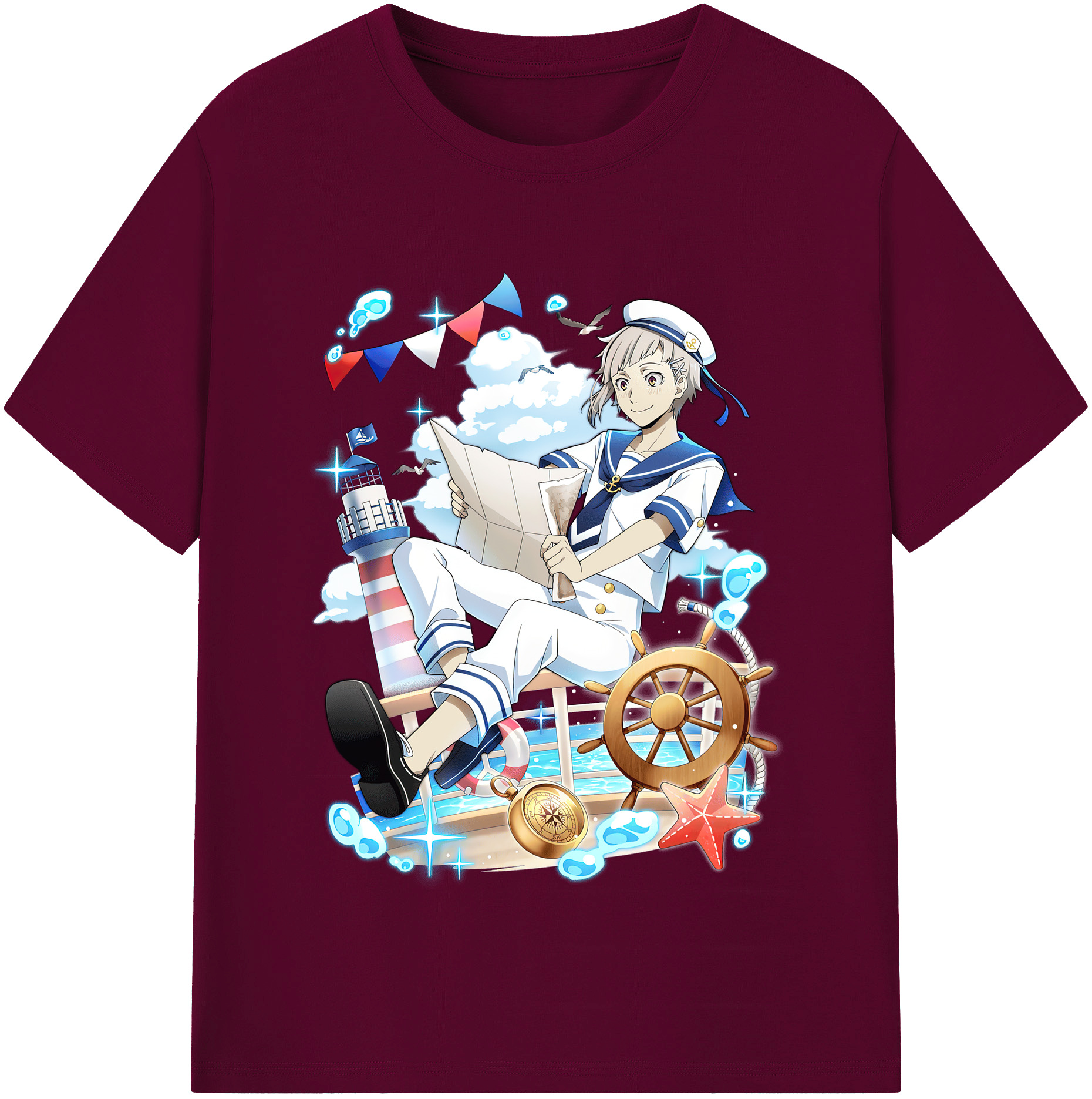 （画像用） 文豪ストレイドッグス Bungo Stray Dogs レディースカジュアルプリントTシャツ（綿100％）